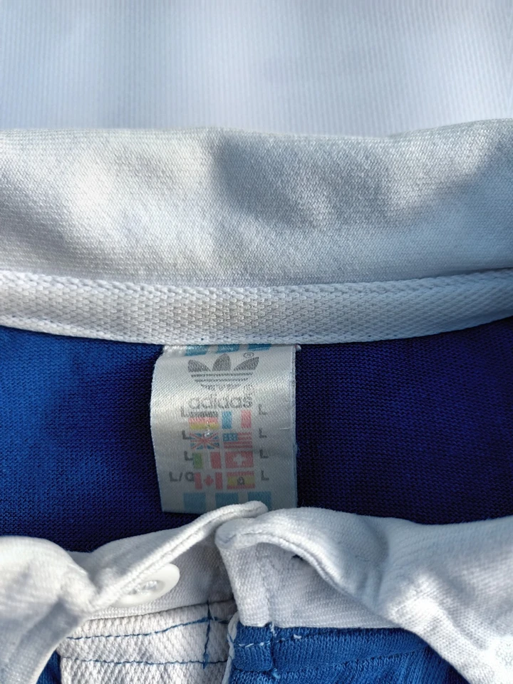 Authentique maillot rugby vintage Équipe de France FFR Adidas quinze polo sweat - Photo 4/4
