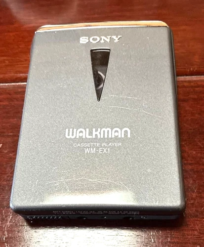 Sony Walkman WM-EX1 Black  VIntage Cassette Player Maintained & Belt Replaced