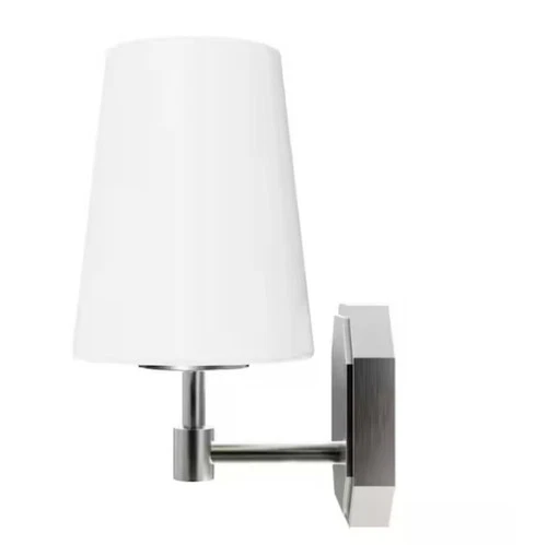 Hunter Nolita 1-Light Brushed Nickel Wall Sconce with Cased White Glass Shade - Picture 4 of 6
