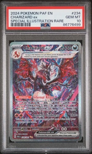 86776499 Charizard ex 2024 Pokemon Paldean Fates #234 SIR PSA 10