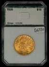 1926 G$10 Indian Head Gold Eagle - Green Label Slab - SKU-G6370