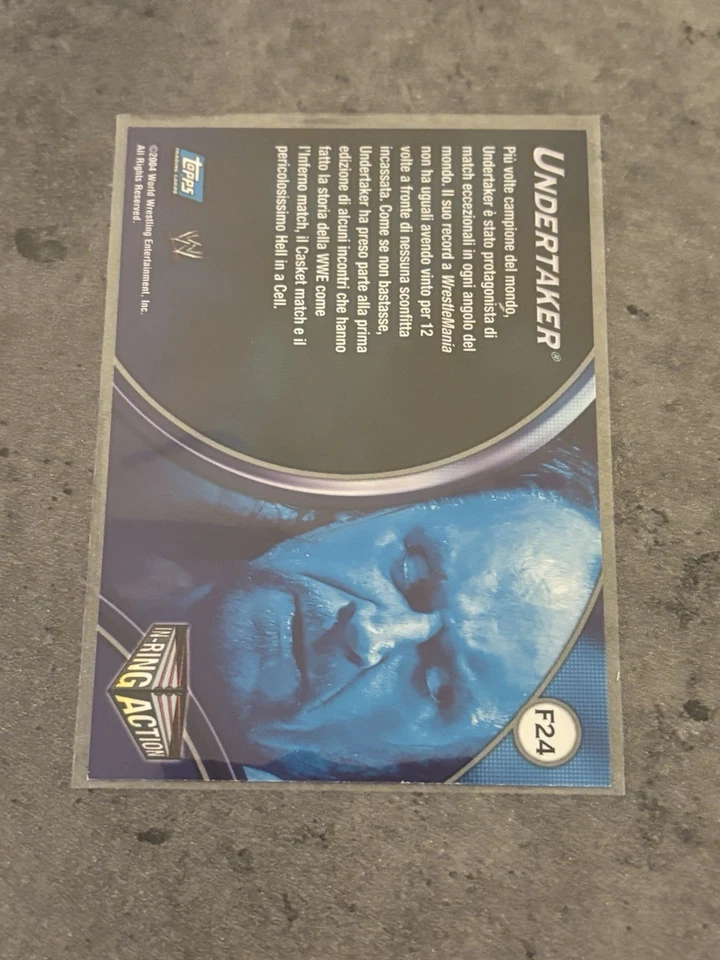 2004 Topps WWE Apocalypse Undertaker Card #F24 | WWF Wrestling Legend | Italian - Image 2 of 2