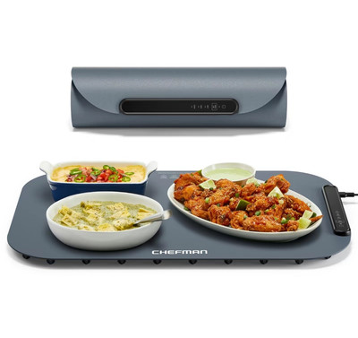 Chefman Roll n  Go Food Warming Mat - Adjustable Temperature Control, Portable