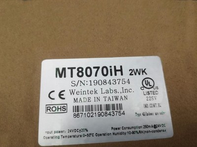 MT8070iH 2WK NEW Weintek WEINVIEW MT8070iH2WK 7'' TFT Touch Screen