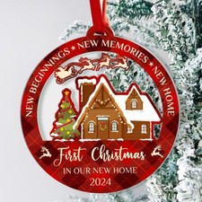 2024 New Home Christmas Ornament - Custom 1-layered Wood Ornament
