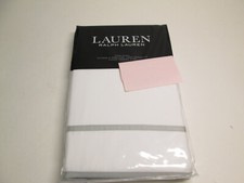 New Lauren Ralph Lauren Spencer Sage Border Sateen King Sham 20"x36" New