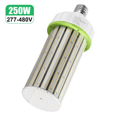1000W MH/HPS Equivalent 250W 480V E39 LED Corn Light Bulb Garage Barn Street UL