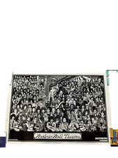 Rock n Roll Theater,  a drawing by Howard Teman Pop Punk,Rock and Roll wall art