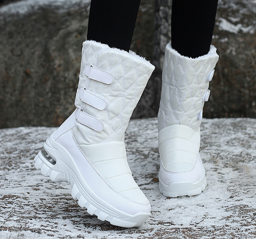 Womens Mid Shoes Cotton High Top Snow 