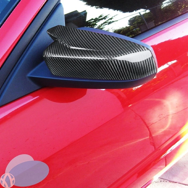 Real Carbon Fiber Car Rear View Side Mirror Cover For 2010-2014 Ford Mustang Foto 2 de 4