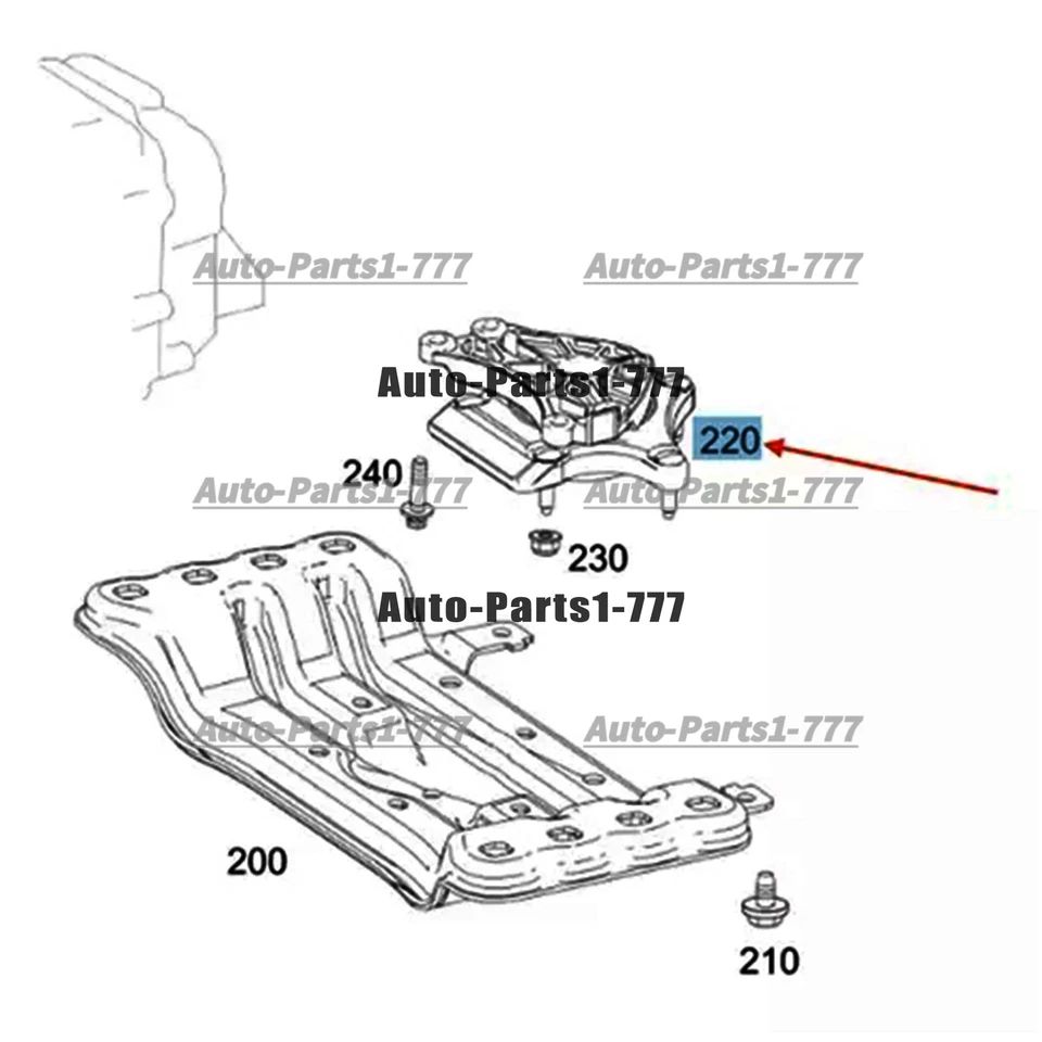 Transmission Mount For Mercedes-Benz C257 C200 C253 GLC200 2052402500 - Image 3 of 3