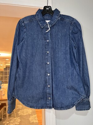 Frame Victorian Denim Blouse, NWT Sz M