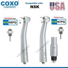 COXO Dental Fiber Optic High Speed Turbine Handpiece LED Coupling Fit NSK