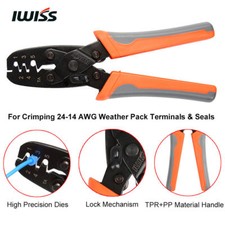 IWISS Crimper for Delphi Metri-Pack Weather-Pack Terminals 0.35-2.0mm  14-22AWG