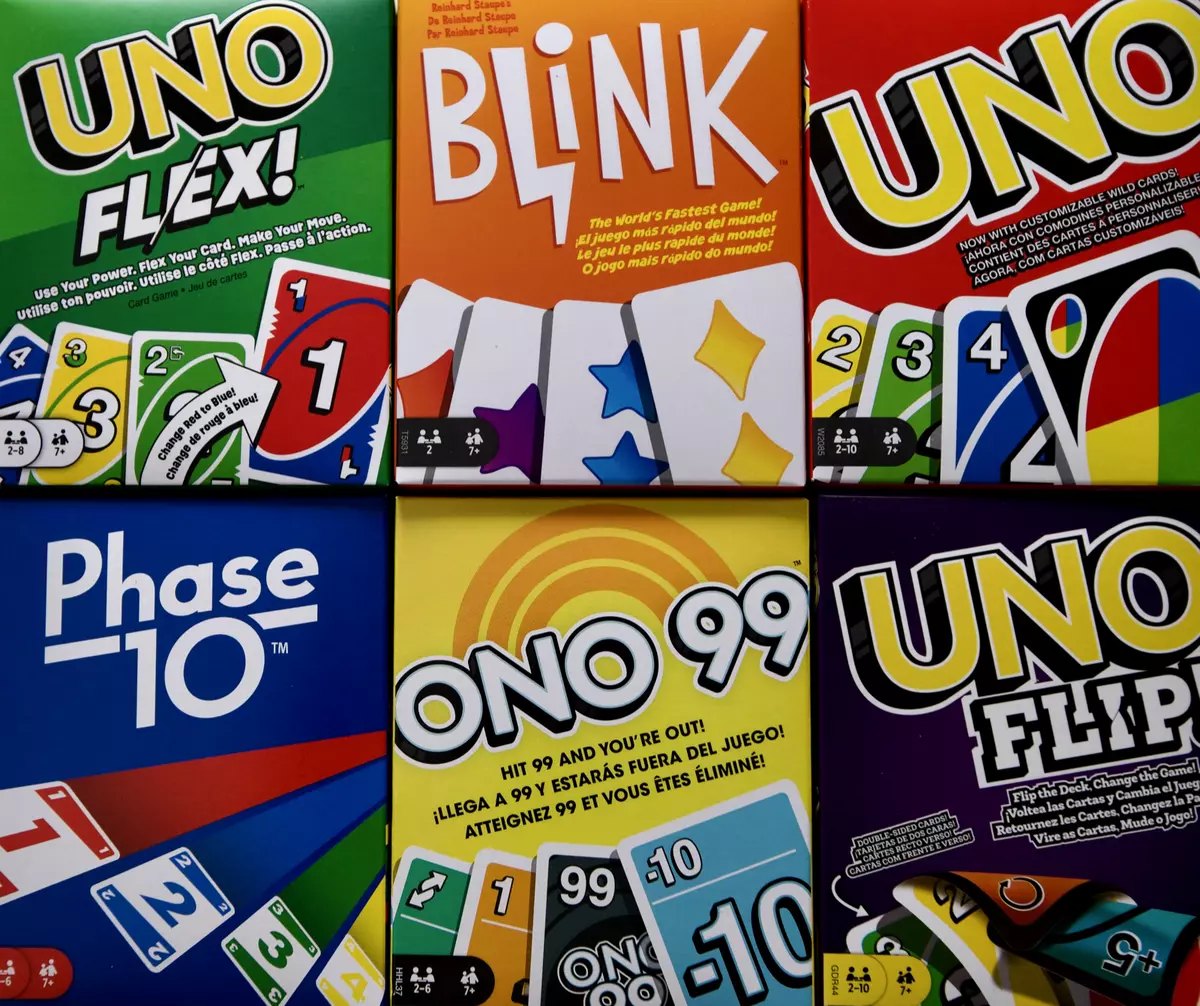 UNO Mega Pack, Flip!, Ono 99, Flex!, Phase 10, Blink, 6 Card Games