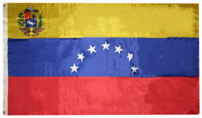 3x5 Venezuela 7 Star With Crest 5x3ft Premium Flag Grommets Super Polyester