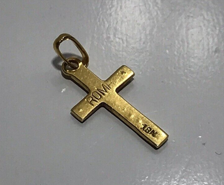 18k Yellow Gold & Red Ruby Simulated Stones Chris… - image 7