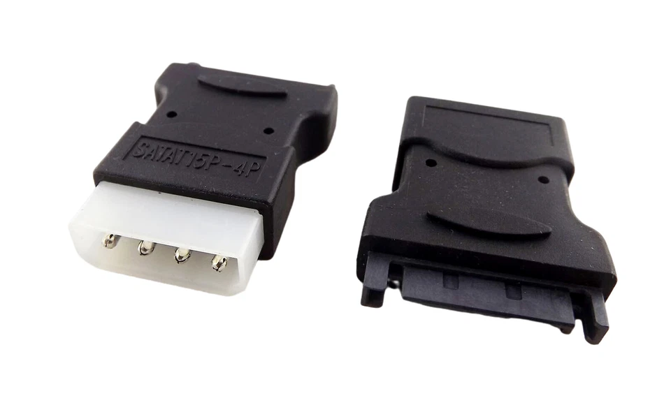 10x 4Pin Molex PC IDE Male To 15 Pin SATA Male Power Adapter Convertor Connector - Image 2 of 4