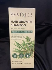 Svvimer Hair Growth Shampoo: Biotin Infused Rosemary +Tea Tree + Mint 