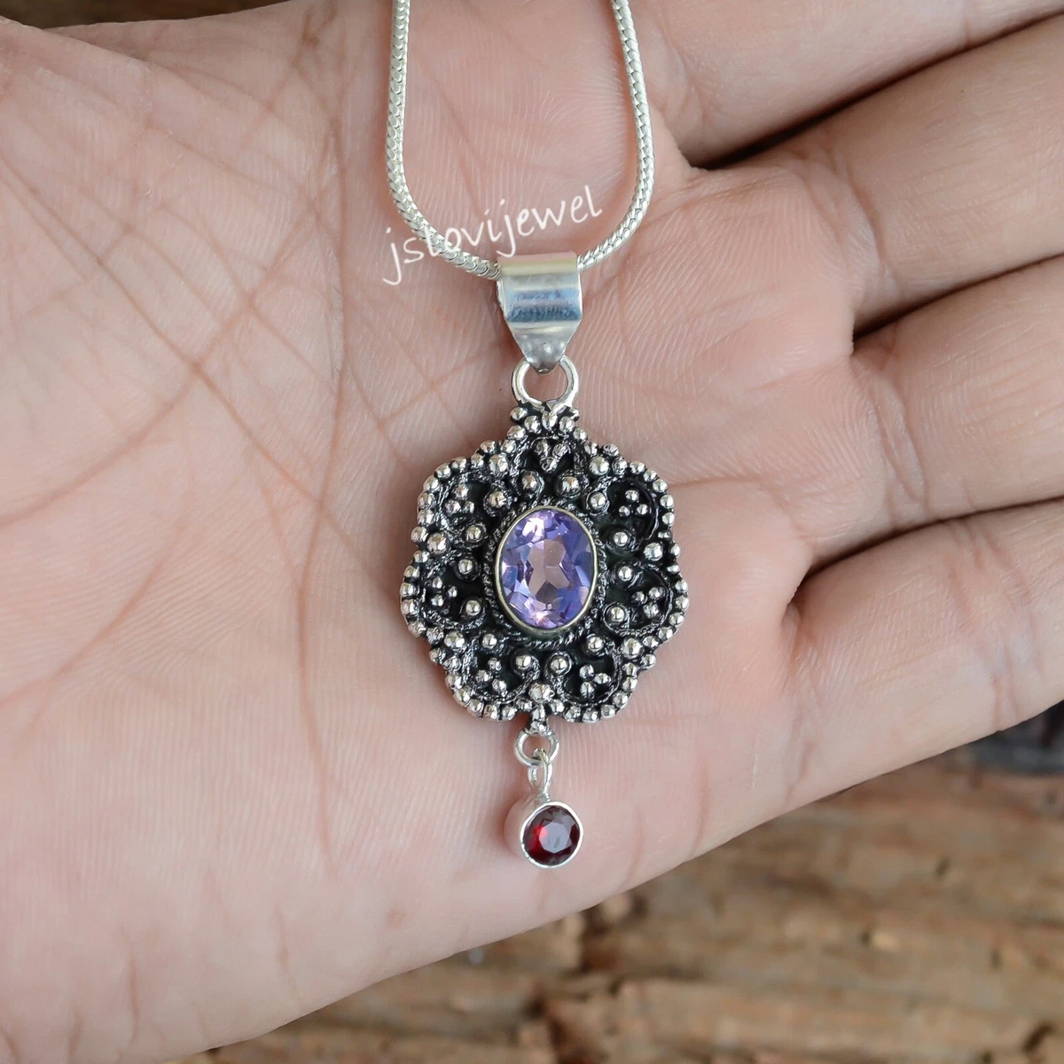 Red amethyst necklace online