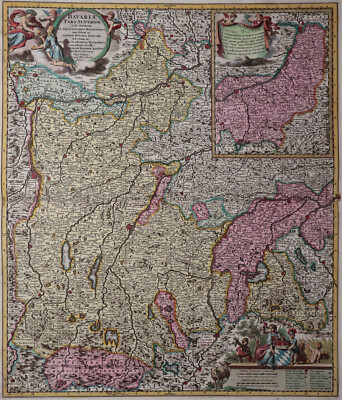 Bavariae Pars Superior - Oberbayern - Visscher/Schenk 1685 - Original -bavaria