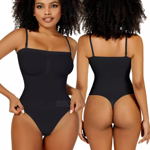 Body donna modellante a compressione senza spalline modellante controllo pancia tubetop - Foto 31 di 42
