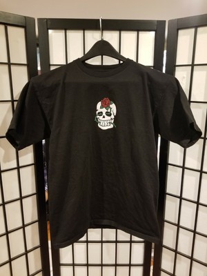 Vans Off the Wall - Black T-Shirt with Skull \u0026 Rose Graphic (Size: Medium) | eBay