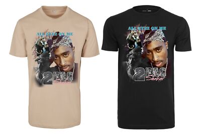 Mister Tee Herren T-Shirt Tupac Retro Tee Frontprint Oberteil Übergrößen