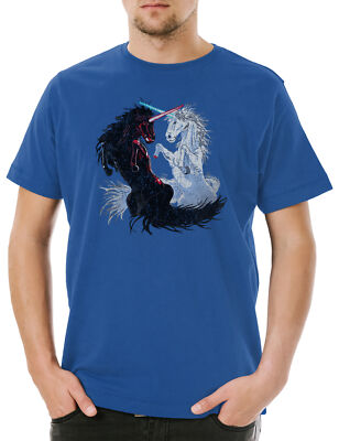 Unicorn Wars Herren T-Shirt Einhorn Regenbogen Star Good Rainbow Evil Princess