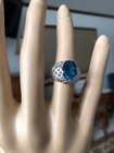 14KWG Blue Topaz Basketweave Ring 6 5.20 Grams — photo 9