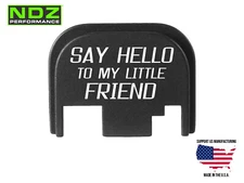 NDZ Glock 17 19 Gen 1-4 Slide Cover Back Plate Aluminum - Say Hello 3