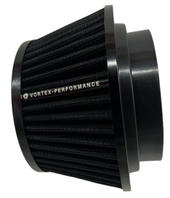 VORTEX ShortY PRO Cone Air Filter Adjustable 3 3.5 4 inch inlet small slim BLACK