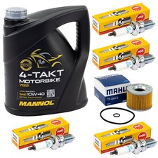 Kit Olio 4L per Kawasaki GPZ 1000 RX ZXT00A 1986-87 Ispezione Filtro Olio Candele