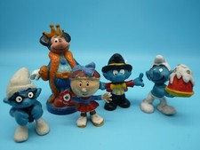 Lot 5 anciennes figurines / jouet / manege enchanté + schtroumpf