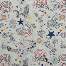 By 1/2 Yard OOP 2019 TOY STORY Disney Pixar Buzz Lightyear Woody Springs Fabric