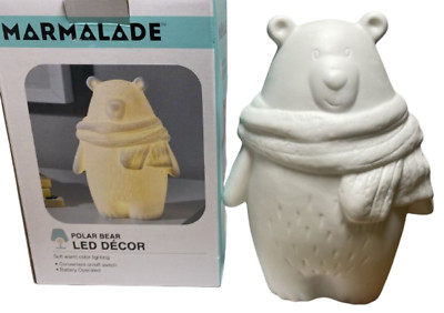 Marmalade Polar Bear Figurine Cordless LED Nightlight NIB - FREE SHIPPING
