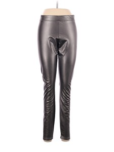 Express Women Silver Faux Leather Pants 