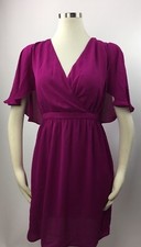 NEW ASOS Boysenberry Purple Flutter Sleeve Crossover Dress 8 Lovely