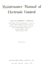 Maintenance Manual Of Electronic Control 1949 Miller Timing Photoelectric Relay
