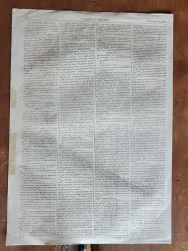 Tesoro Stati Uniti 1861 Harper's settimanale guerra civile blocco di legno - Foto 3 di 3