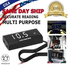 12V Digital LED Display Voltmeter Voltage Gauge Panel Meter Car Motorcycle 