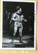 Ruggero Bondino Signed Photo 1966 / Autographed Opera Singer / Teatro Alla Scala
