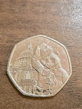 Paddington Bear St Pauls Cathedral 50p british Coin collectible C