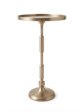 Handmade Antique Brass Side Table | French-Style Drink Table