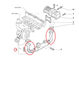 Kit pipes heat exchanger Fiat Croma-Alfa Brera-Spider original 55210701