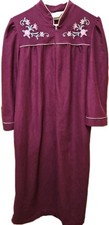 VTG SEARS AT HOME WEAR Velor Robe House Coat Duster Lounger Womens LARGE USA