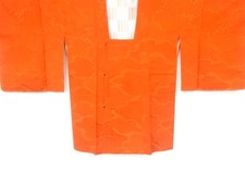 7230075: JAPANESE KIMONO / VINTAGE UNUSED MICHIYUKI COAT / SILK / WOVEN MIST