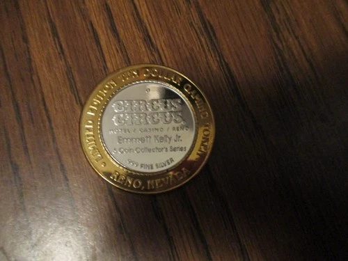 .999 FINE SILVER CENTER CASINO TOKEN LAS VEGAS CIRCUS CIRCUS 35 GRAMS TOTAL