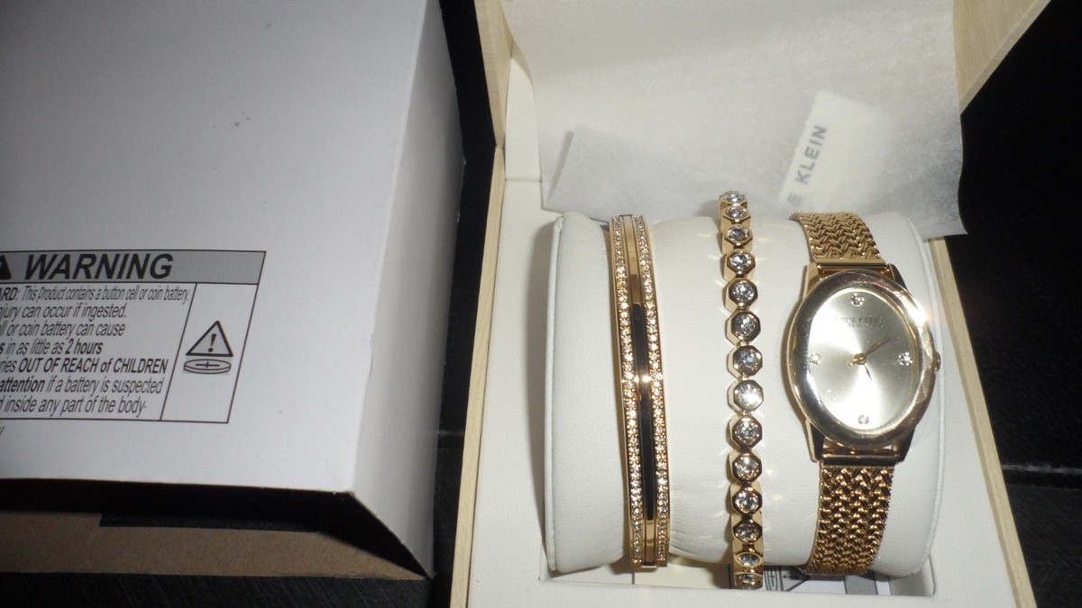 Anne Klein New York Crystal Accented Bangle Women\'s Watch & Bracelet 12/7786GPST Anne Klein New York Crystal Accented Bangle | Mercari main image 3