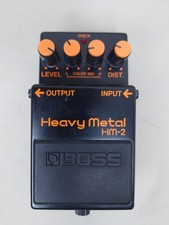 Boss HM-2 Heavy Metal Distortion Guitar Pedal Black Label Made In Taiwan Vintage